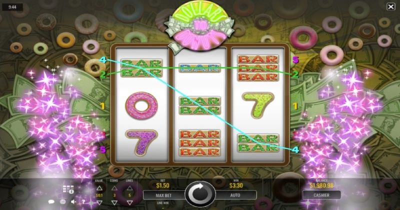 Play in Dollars to Donuts Slot Online from Rival Gaming for free now | www.chinazuro.com